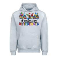 Heather Grey 100 days of embracing differences Urban Hoodie - MaliasSmallBusiness