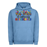 Pigment Pebble Blue 100 days of embracing differences Urban Hoodie - MaliasSmallBusiness