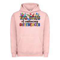 Pigment Salmon 100 days of embracing differences Urban Hoodie - MaliasSmallBusiness