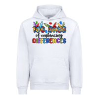 White 100 days of embracing differences Urban Hoodie - MaliasSmallBusiness