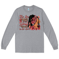 Heather Grey She has fire in her soul afro woman Long Sleeve Tee - RanaPortraitStore