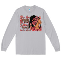 Moon Dust She has fire in her soul afro woman Long Sleeve Tee - RanaPortraitStore