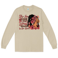 Mushroom She has fire in her soul afro woman Long Sleeve Tee - RanaPortraitStore