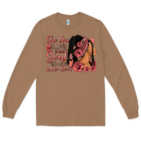 Toasted Coconut She has fire in her soul afro woman Long Sleeve Tee - RanaPortraitStore