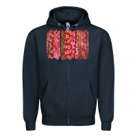 Navy valentine's day xoxo brushstroke Zipper Hoodie - RanaPortraitStore