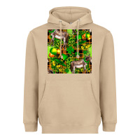 Mushroom St. Patrick's Donkey With Leprechaun Hat Seamless Heavyweight Hoodie - FaDigitalArtStudio