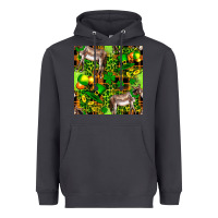 Smoke St. Patrick's Donkey With Leprechaun Hat Seamless Heavyweight Hoodie - FaDigitalArtStudio