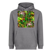 Storm St. Patrick's Donkey With Leprechaun Hat Seamless Heavyweight Hoodie - FaDigitalArtStudio