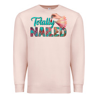 Pale Pink totally nailed bbs Premium Sweatshirt - BundleAndBundleShop