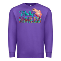 Purple totally nailed bbs Premium Sweatshirt - BundleAndBundleShop