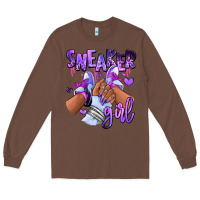 Chestnut Purple galaxy sneaker girl Long Sleeve Tee - RanaPortraitStore