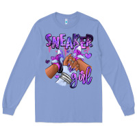 Colony Blue Purple galaxy sneaker girl Long Sleeve Tee - RanaPortraitStore