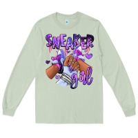 Matcha Purple galaxy sneaker girl Long Sleeve Tee - RanaPortraitStore