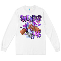 Purple Galaxy Sneaker Girl Long Sleeve Tee | Teevron