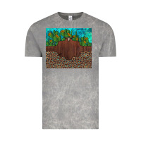 Cloud Rock custom cactus and sunflowers leopard turquoise Vintage Tee - Artiststas