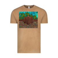 Vintage Camel custom cactus and sunflowers leopard turquoise Vintage Tee - Artiststas