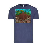 Vintage Denim custom cactus and sunflowers leopard turquoise Vintage Tee - Artiststas