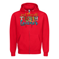 Red just a small town teacher Zipper Hoodie - texasbilliewilder