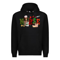 Black Christmas Nurse Premium Hoodie - NancyCooperArtShop