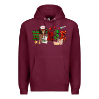 Burgundy Christmas Nurse Premium Hoodie - NancyCooperArtShop