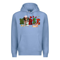 Colony Blue Christmas Nurse Premium Hoodie - NancyCooperArtShop
