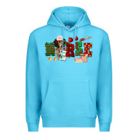 Ocean Blue Christmas Nurse Premium Hoodie - NancyCooperArtShop