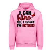 Fuchsia Pink i can wine all i want lm retired Urban Hoodie - MaliasSmallBusiness