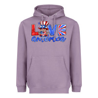 Lavender love america gnome Heavyweight Hoodie - HRA Design Shop