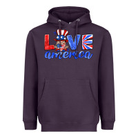 Plum love america gnome Heavyweight Hoodie - HRA Design Shop