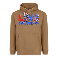 Toasted Coconut love america gnome Heavyweight Hoodie - HRA Design Shop