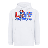 White love america gnome Heavyweight Hoodie - HRA Design Shop