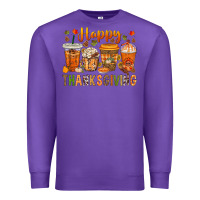 Purple western happy thanksgiving bbs Premium Sweatshirt - BundleAndBundleShop