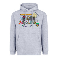 Heather Grey math teacher Heavyweight Hoodie - CowhideDigitalArt