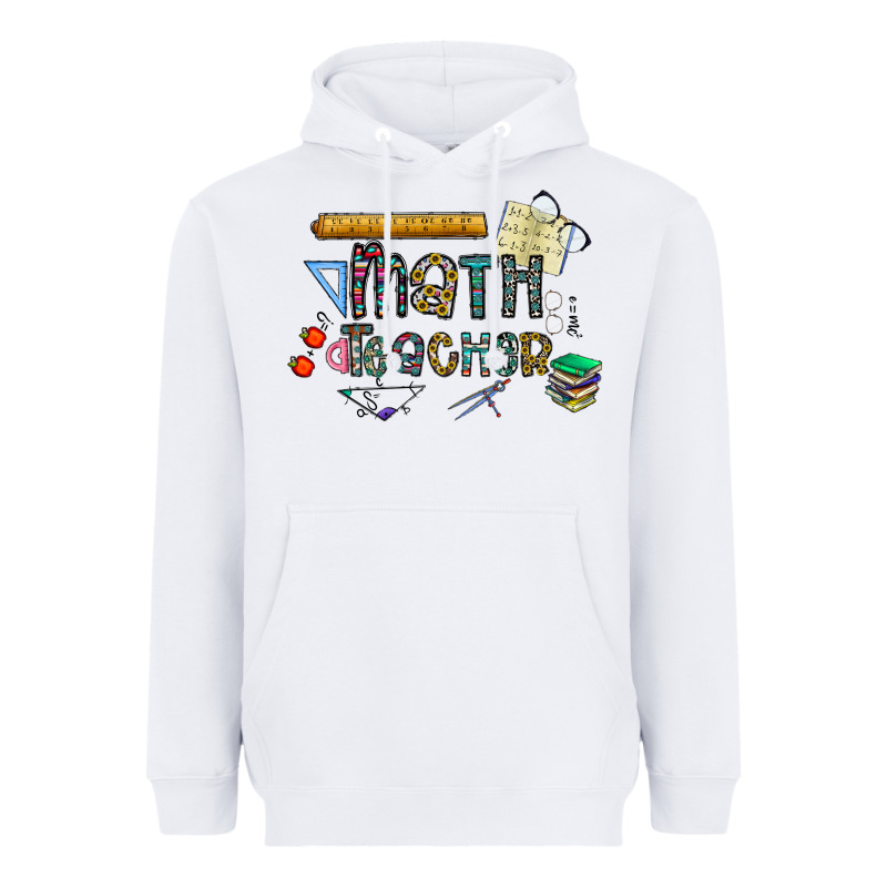 Math Teacher Heavyweight Hoodie by CowhideDigitalArt | Teevron