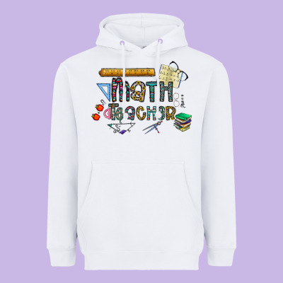 Math Teacher Heavyweight Hoodie Designed By Cowhidedigitalart