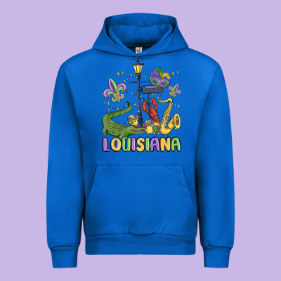Louisiana Mardi Gras Urban Hoodie Designed By Maliassmallbusiness