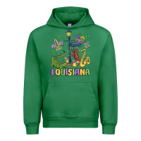 Emerald louisiana mardi gras Urban Hoodie - MaliasSmallBusiness
