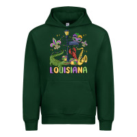 Forest Green louisiana mardi gras Urban Hoodie - MaliasSmallBusiness