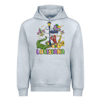 Heather Grey louisiana mardi gras Urban Hoodie - MaliasSmallBusiness