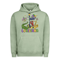 Pigment Oil Green louisiana mardi gras Urban Hoodie - MaliasSmallBusiness