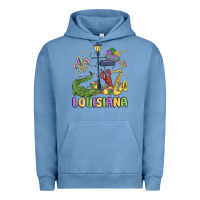 Pigment Pebble Blue louisiana mardi gras Urban Hoodie - MaliasSmallBusiness