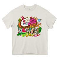Cream summer time Heavy Core Tee - CowhideDigitalArt