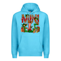 Ocean Blue Christmas mini Elf Premium Hoodie - NancyCooperArtShop
