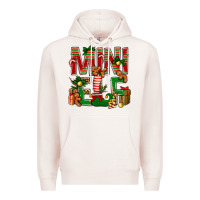 Pale Pink Christmas mini Elf Premium Hoodie - NancyCooperArtShop