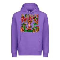 Purple Christmas mini Elf Premium Hoodie - NancyCooperArtShop