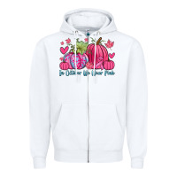 White in october we wear pink Zipper Hoodie - Zillion Design Studio