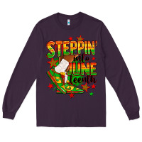 Plum Steppin' into Juneteenth Long Sleeve Tee - RanaPortraitStore