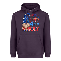 Plum happy 4th of july gnome Heavyweight Hoodie - HRA Design Shop