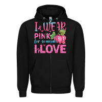 Black i wear pink for someone i love Zipper Hoodie - Zillion Design Studio