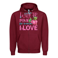 Burgundy i wear pink for someone i love Zipper Hoodie - Zillion Design Studio